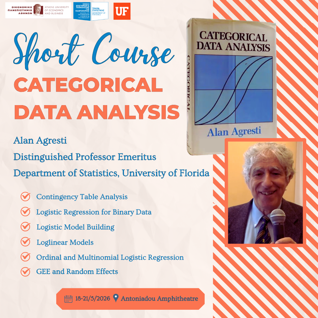 A short Course on Categorical Data Analysis by Alan Agresti | Athens ...