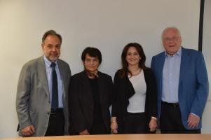 Ο Καθηγητής Αναστάσιος Ξεπαπαδέας με τους Καθηγητές Aart de Zeeuw, Elettra Agliardi και Φοίβη Κουντούρη